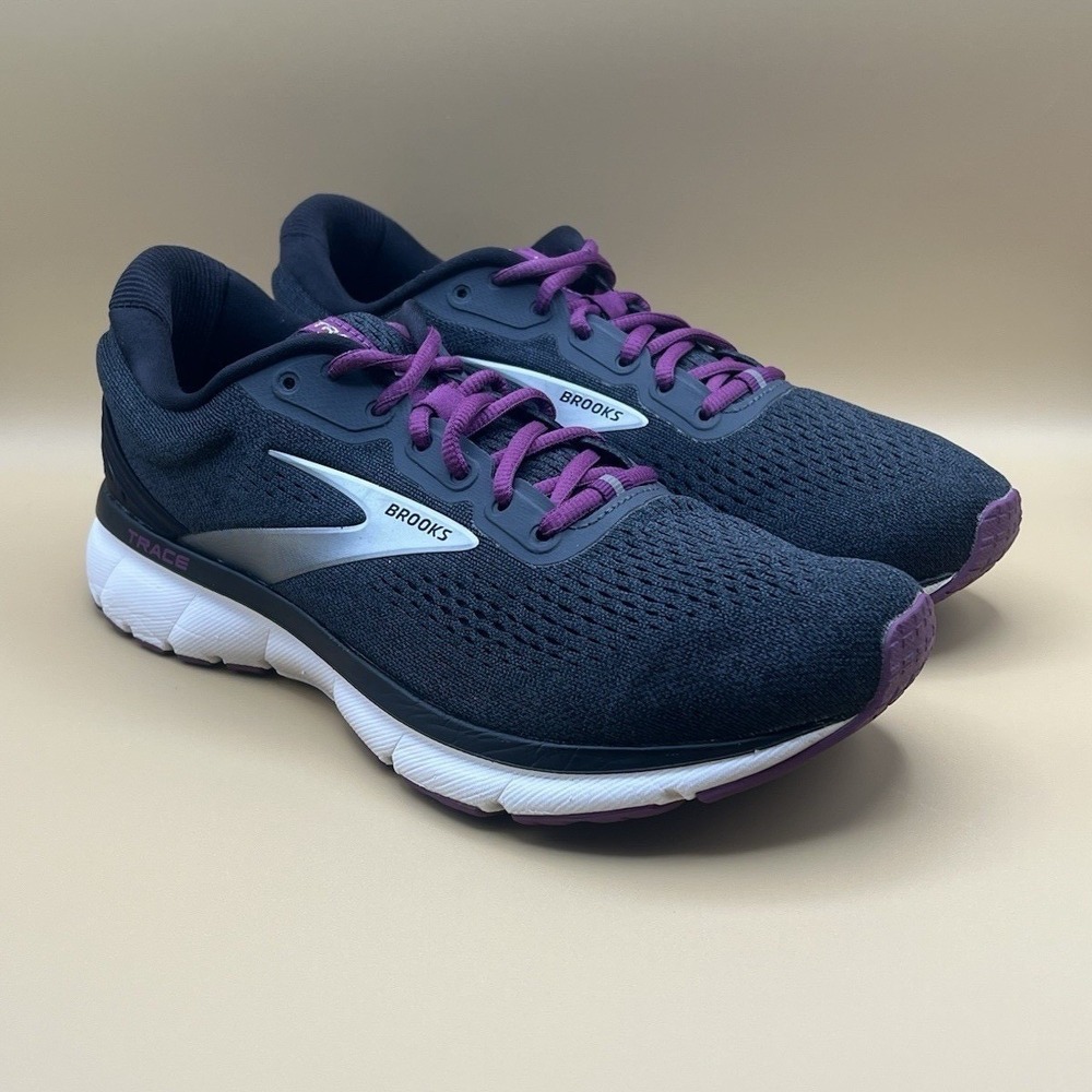 2021 Brooks Trace 1 Black Purple Running Shoes -  Women's Size 10.5 USED‎